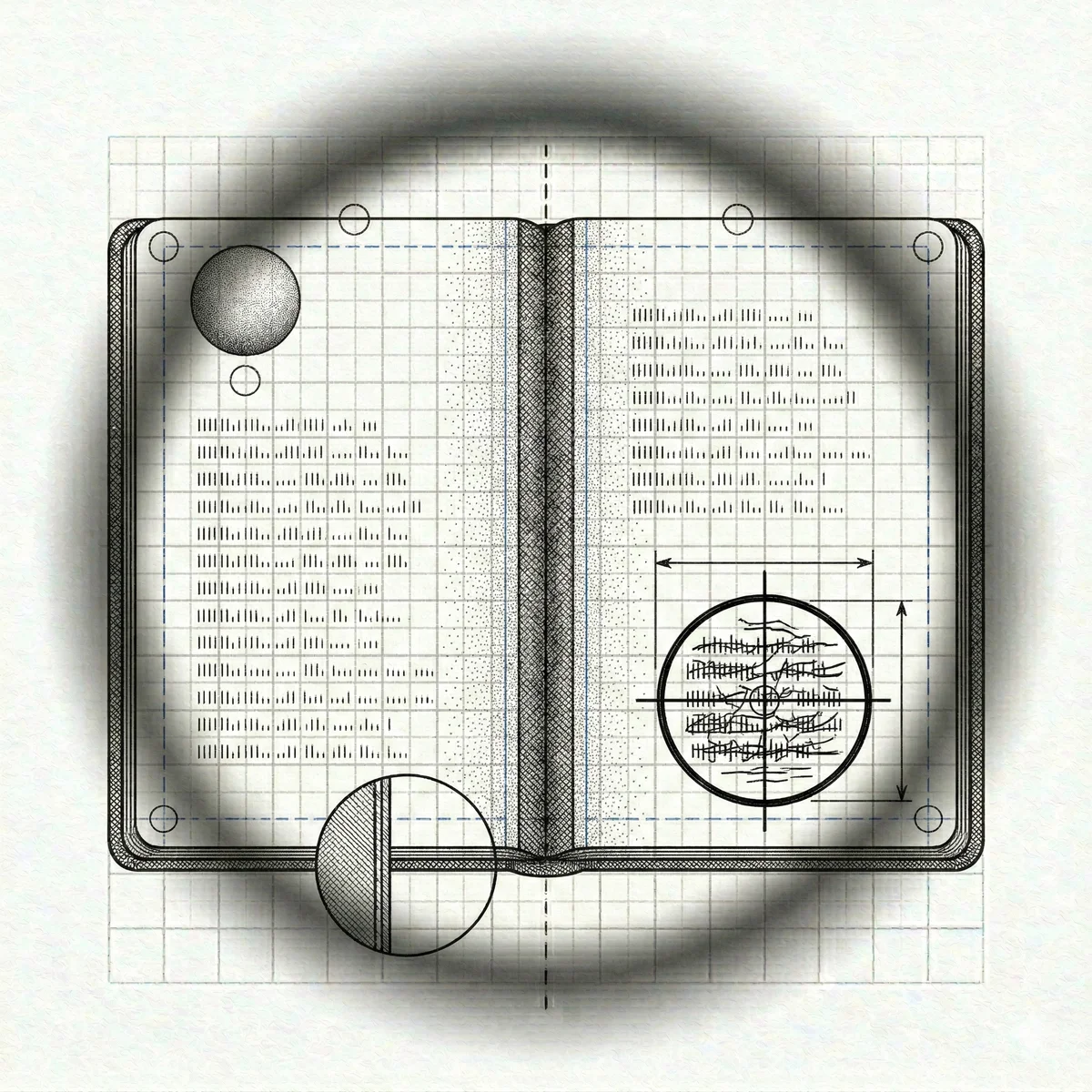 Open notebook illustration
