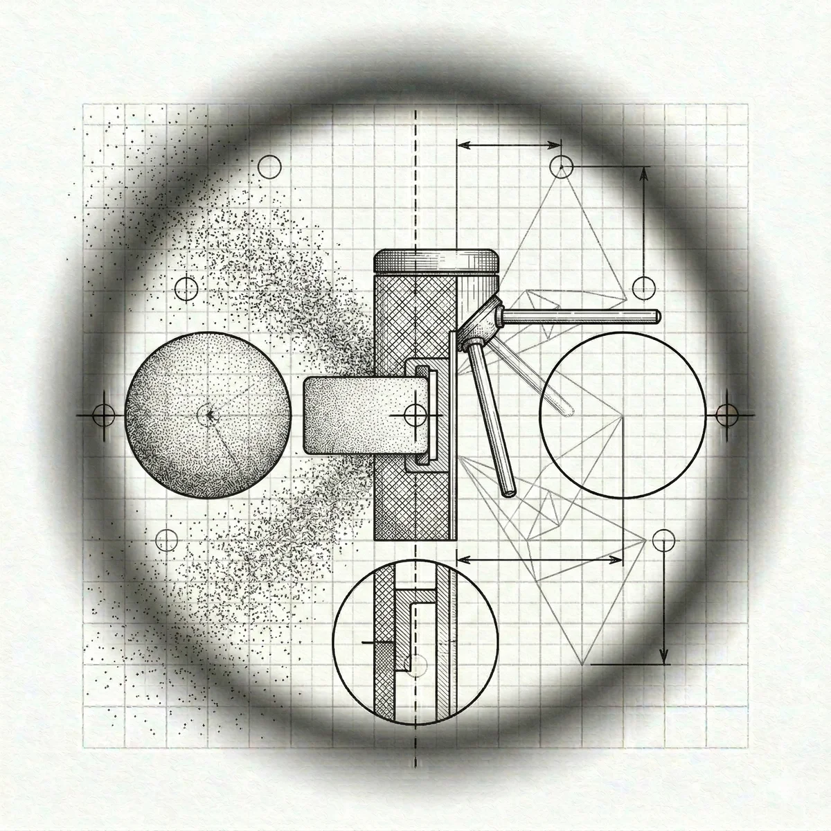Turnstile gate illustration