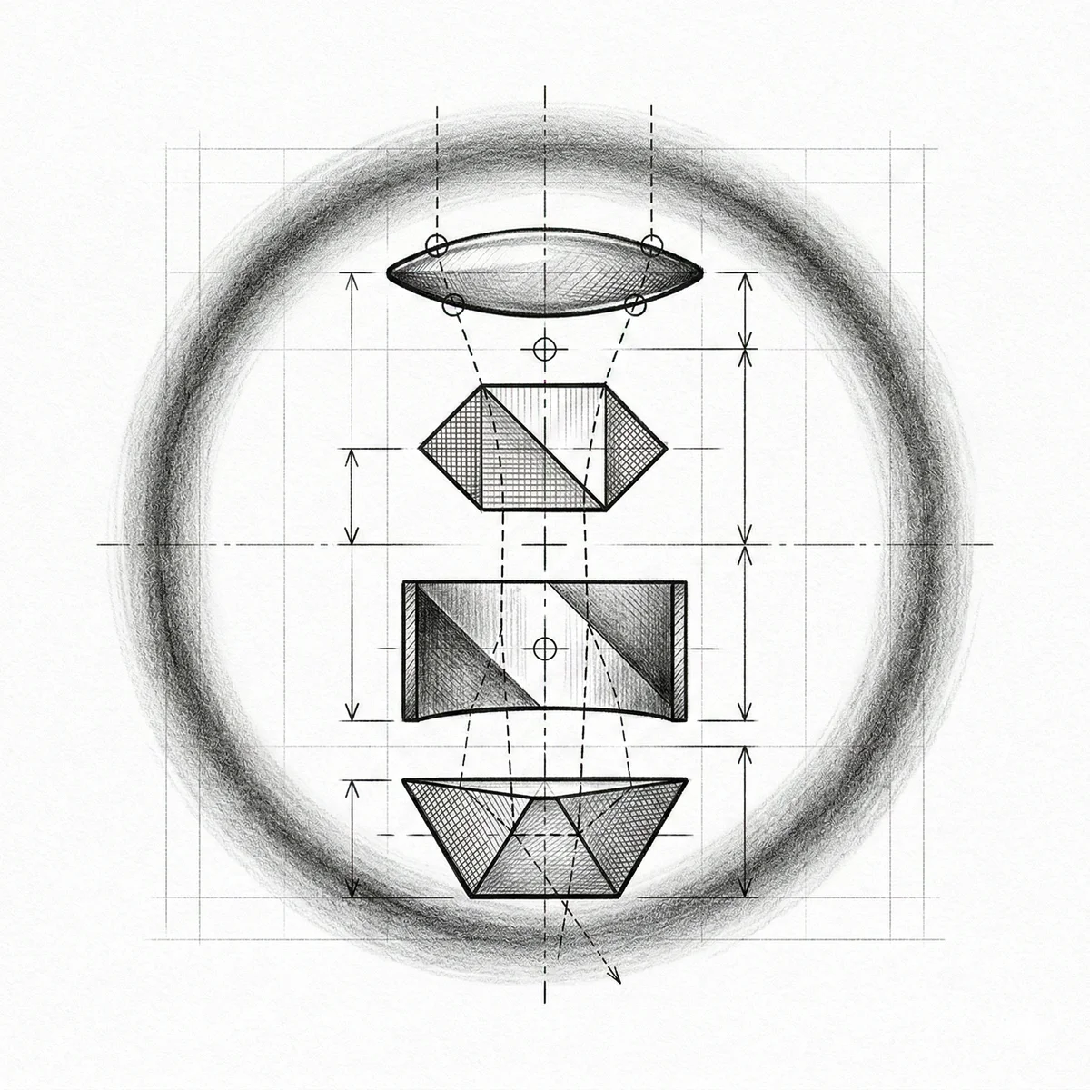 The Inversion Stack &ndash; Four optical lenses stacked vertically