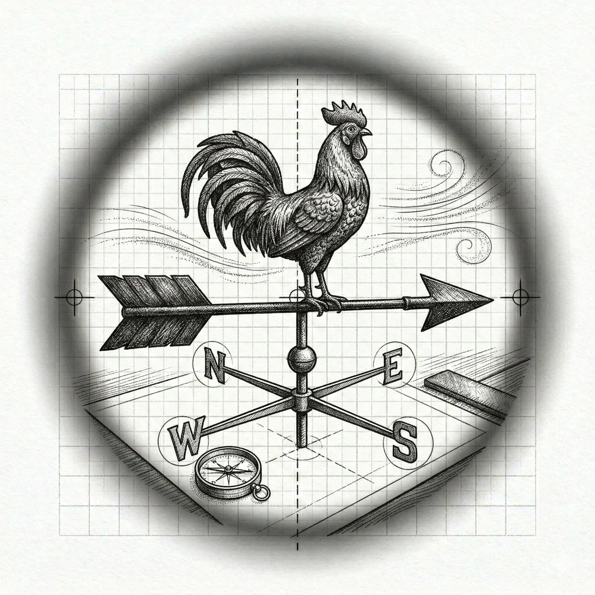 Weather vane illustration